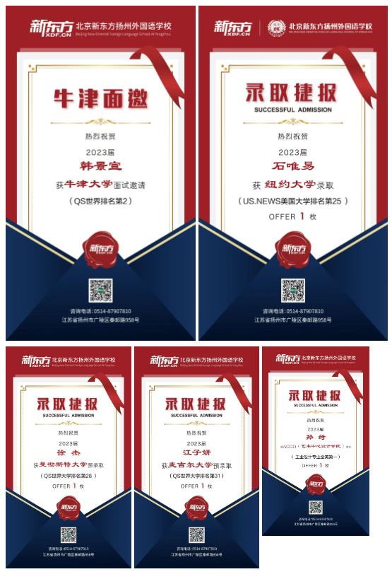 北京新東方揚(yáng)州外國語學(xué)校2023屆畢業(yè)生早申情況匯總及分析